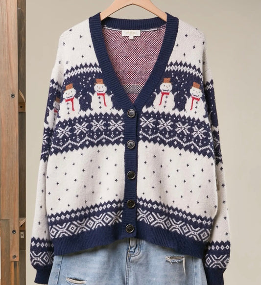 Midnight Snowfall Cardigan