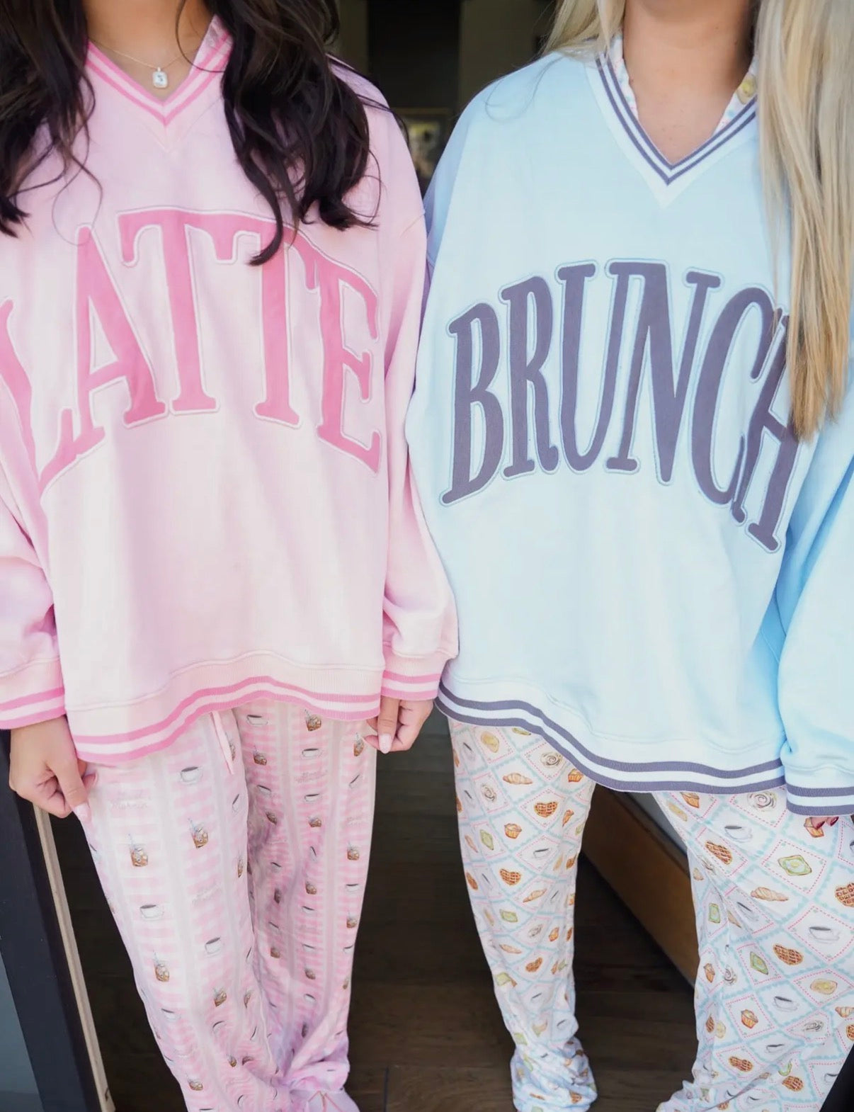 Blueberry Brunch V-Neck Sweatshirt