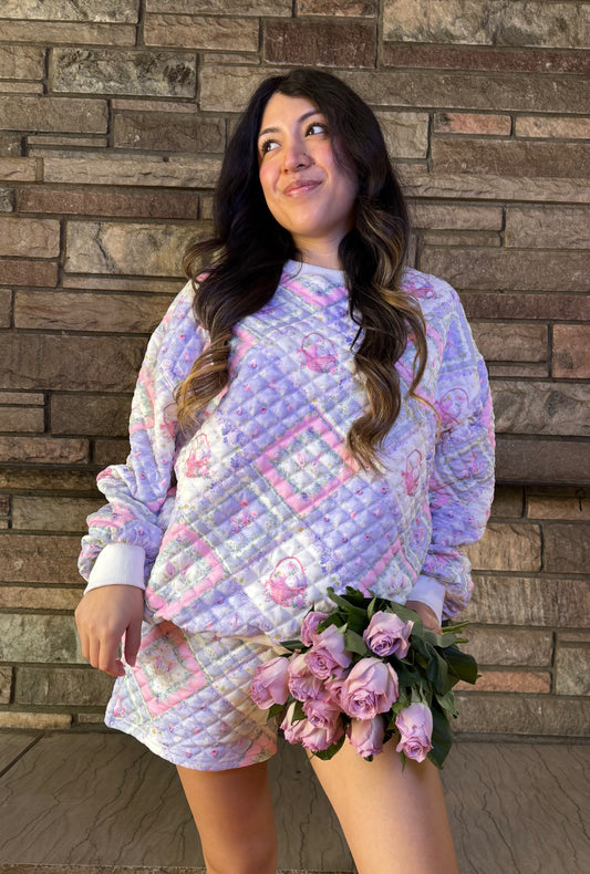 Lavender Daydream Quilted Set