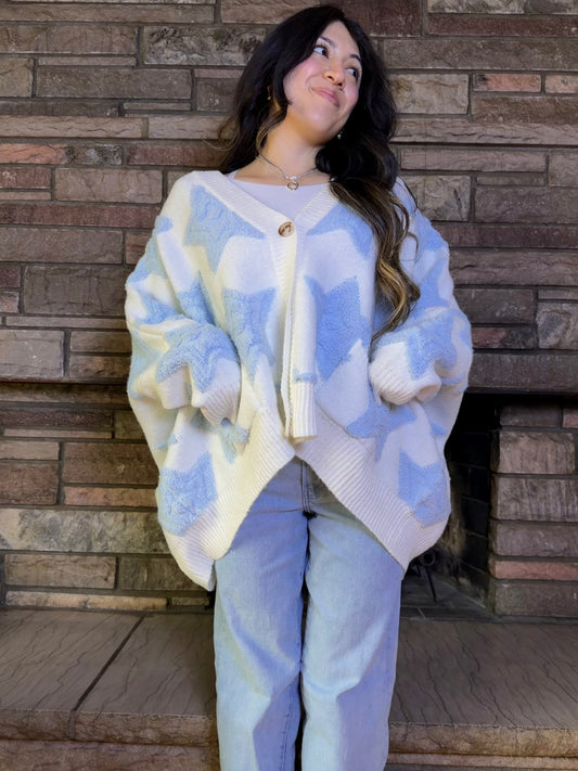 She's a Star Oversized Knit Cardigan