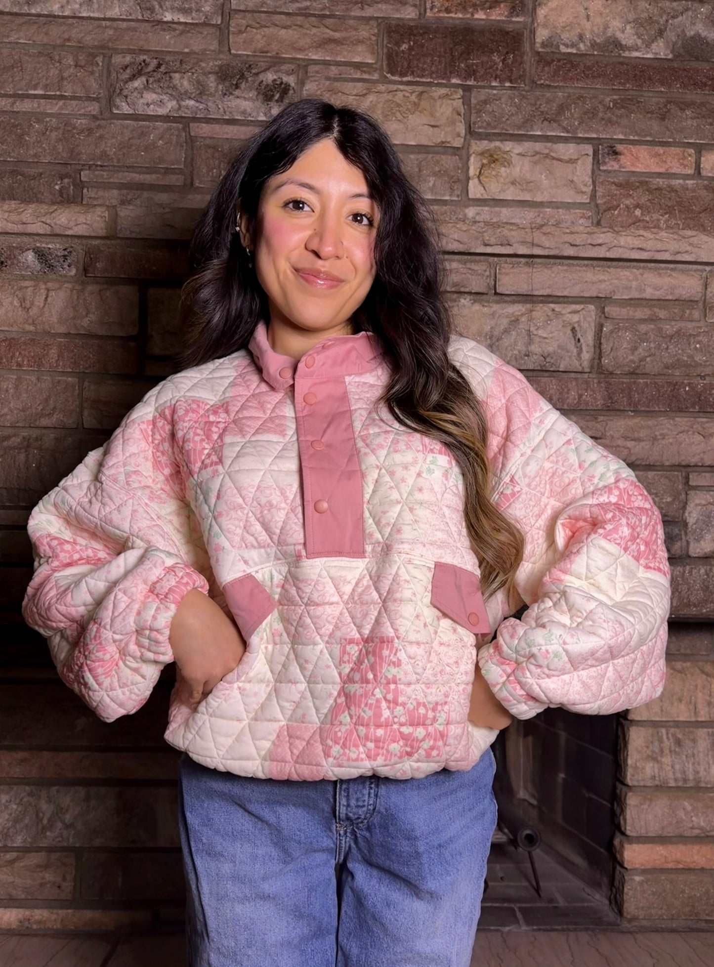 Petals & Daydreams Quilted Pullover