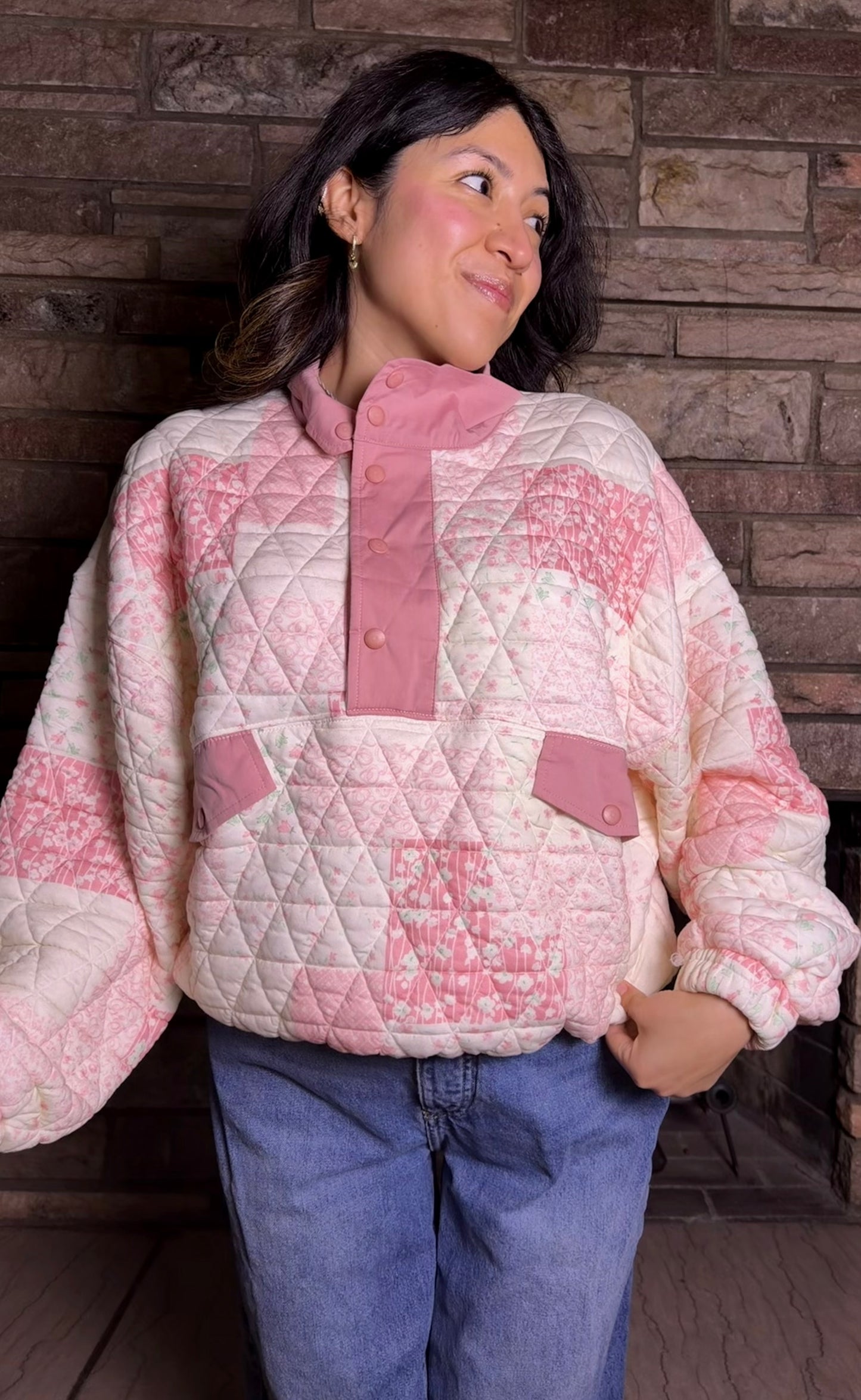 Petals & Daydreams Quilted Pullover