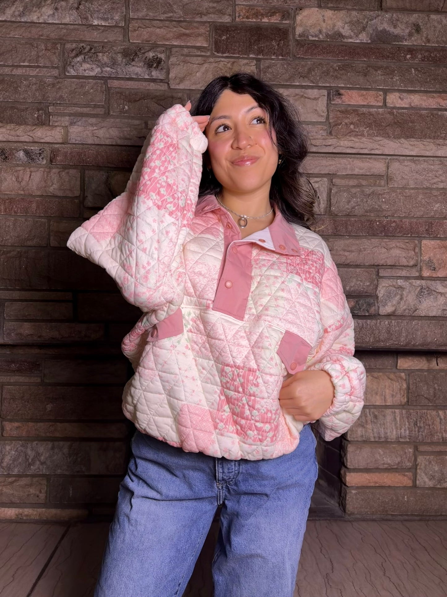 Petals & Daydreams Quilted Pullover