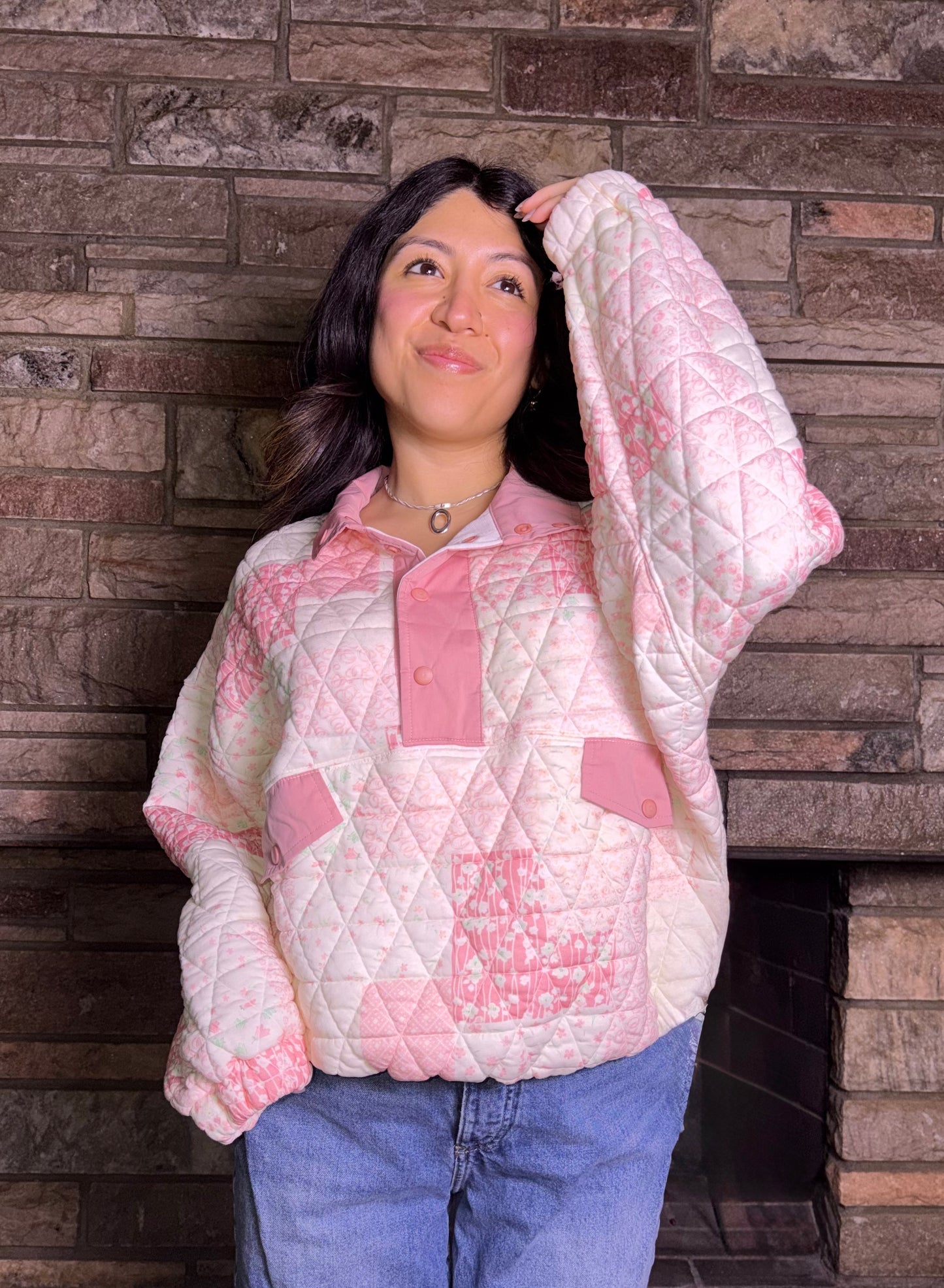 Petals & Daydreams Quilted Pullover