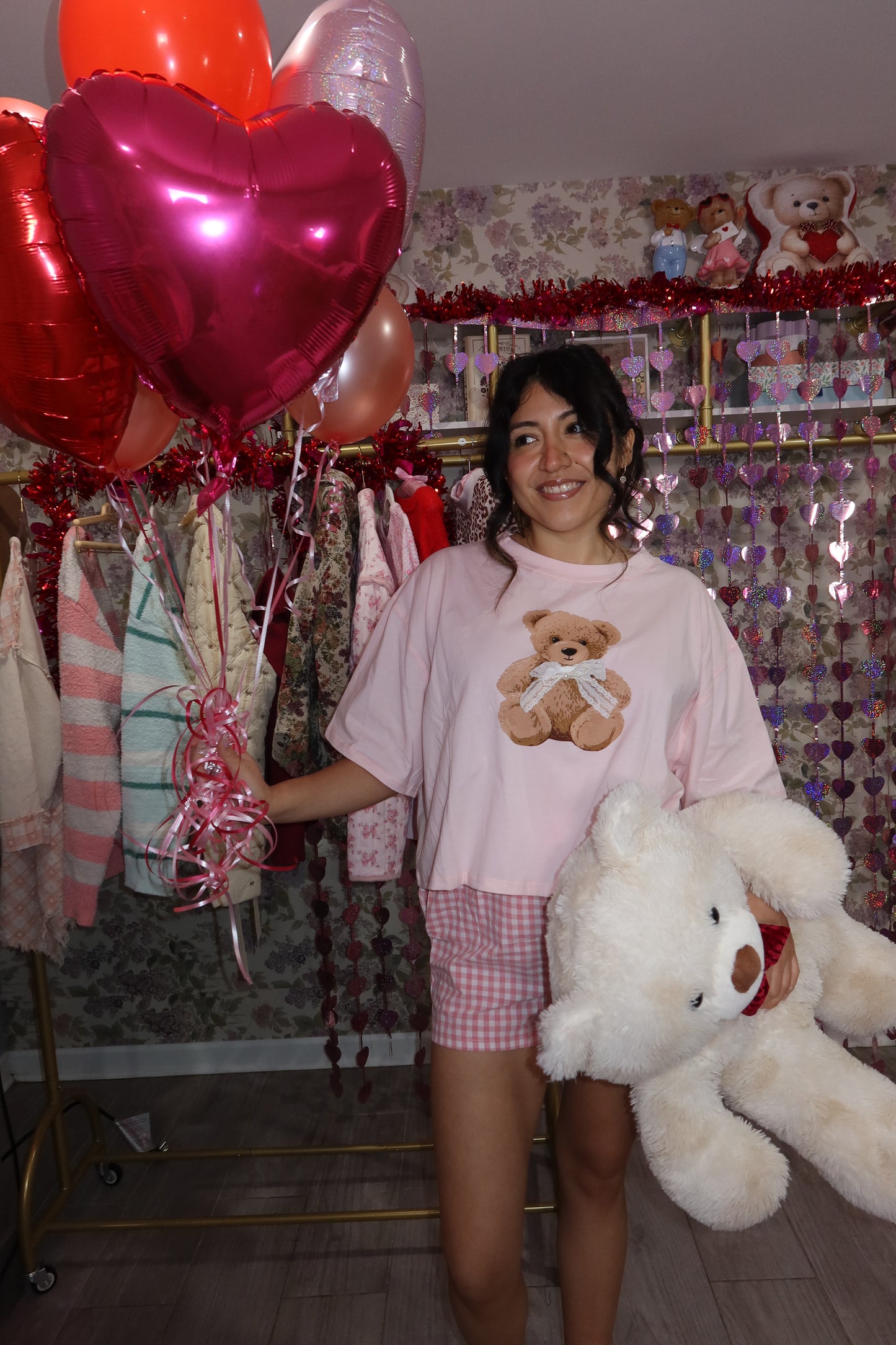 Lace & Bows Teddy Tee