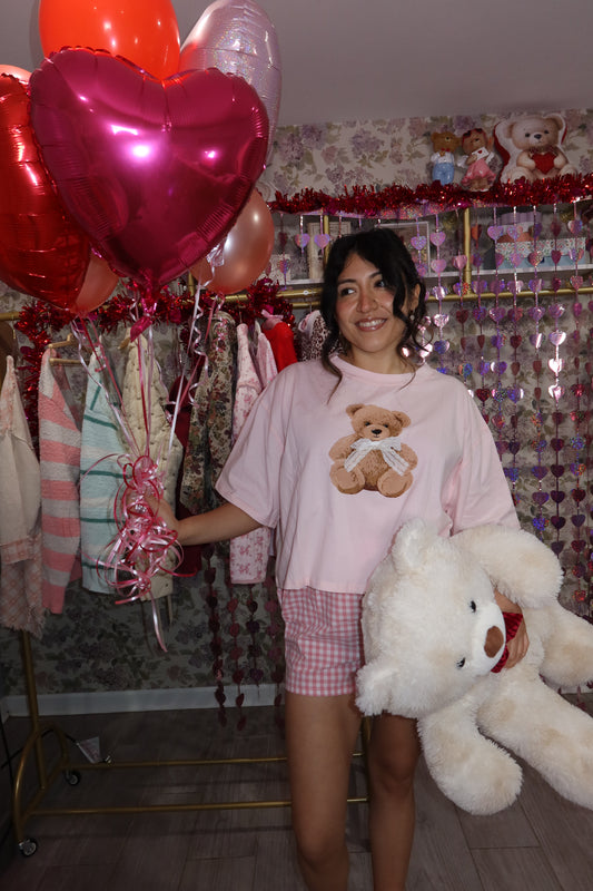 Lace & Bows Teddy Tee