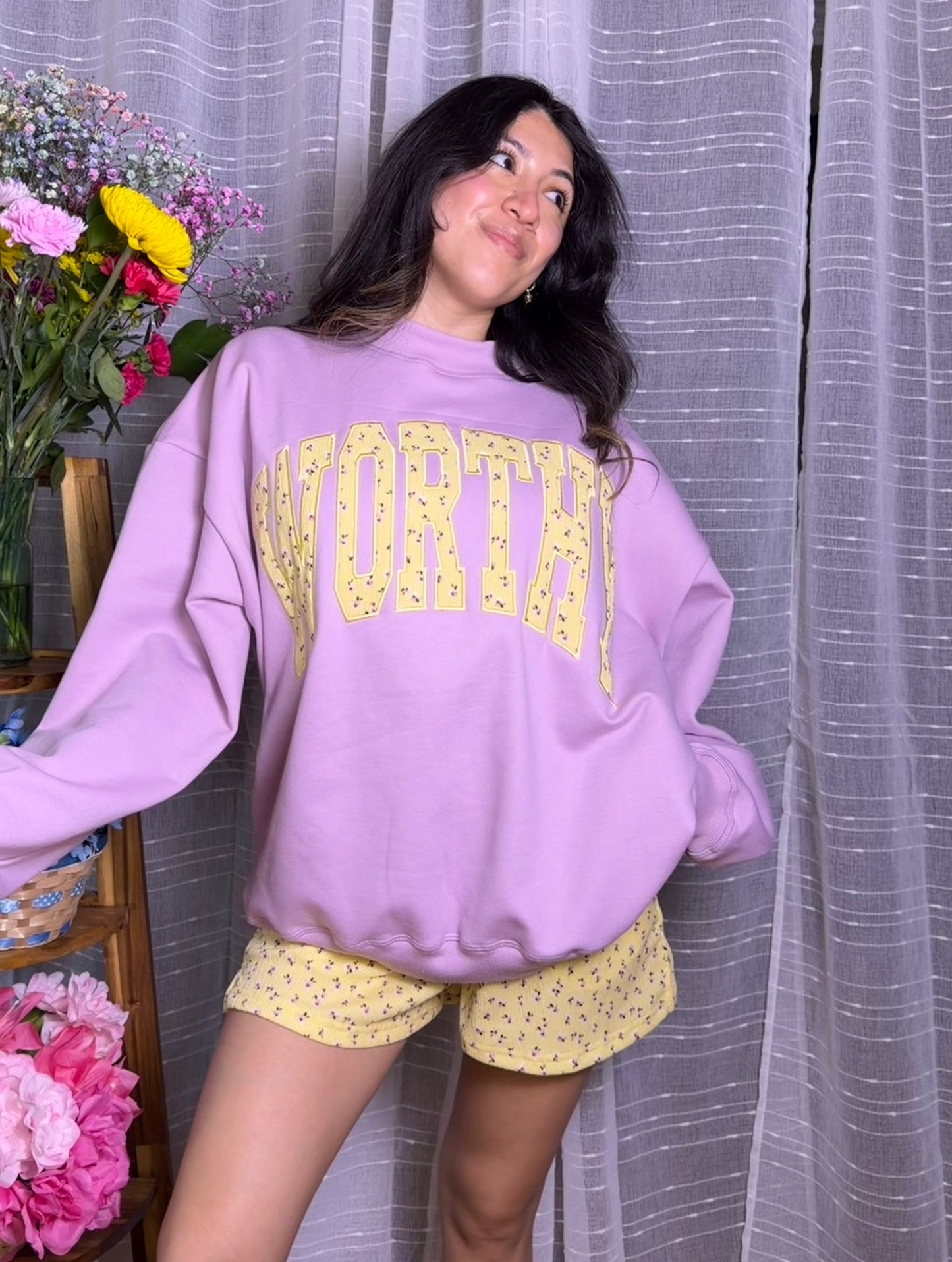 Worthy Floral Crewneck
