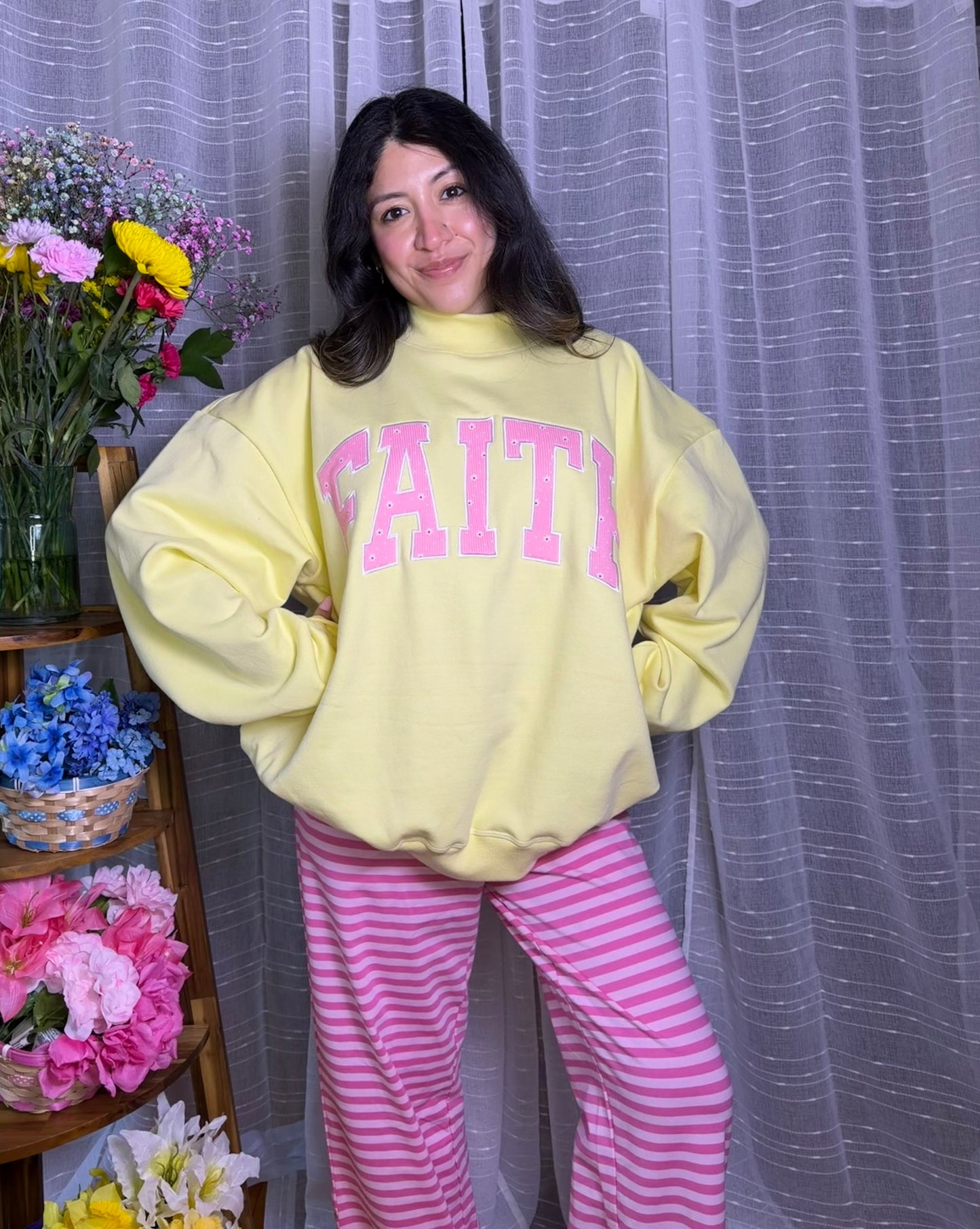 Faith Floral Mockneck