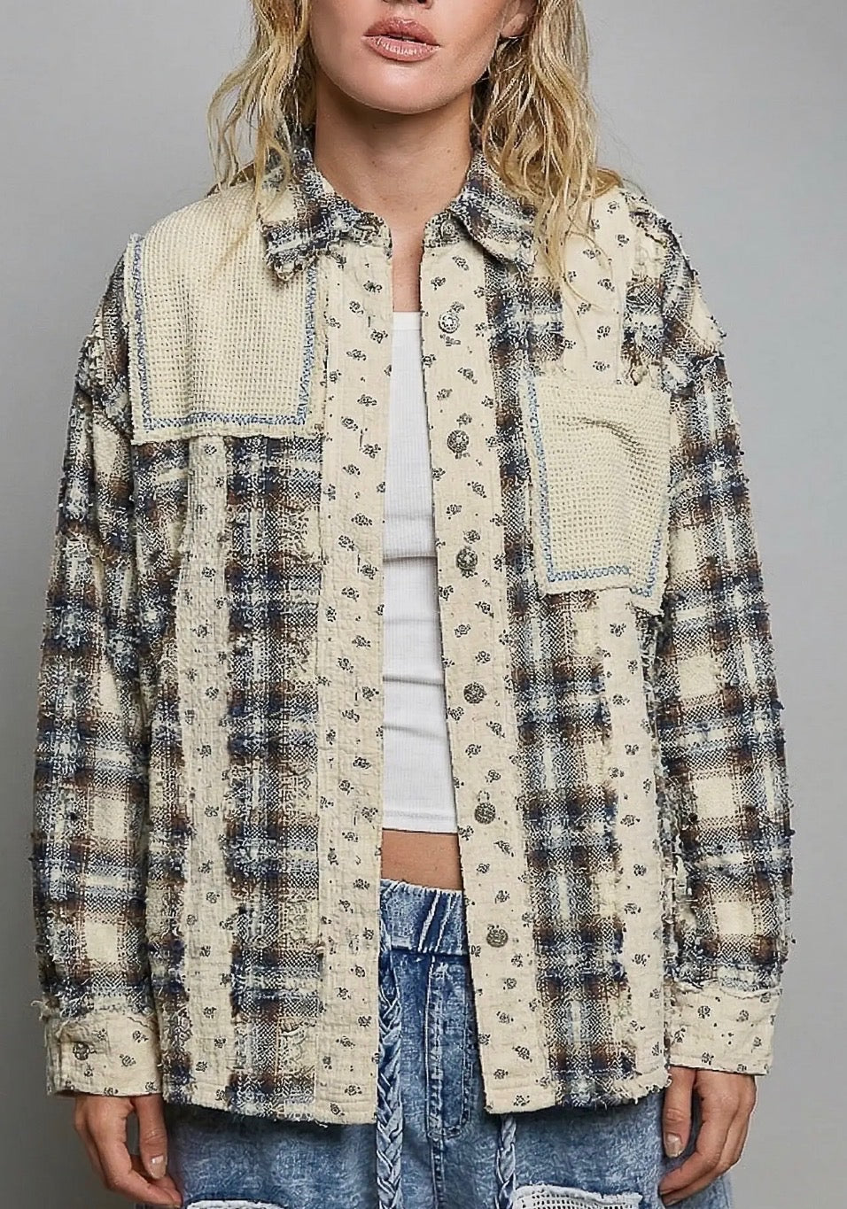 Blueberry Latte Flannel 🫐🤎