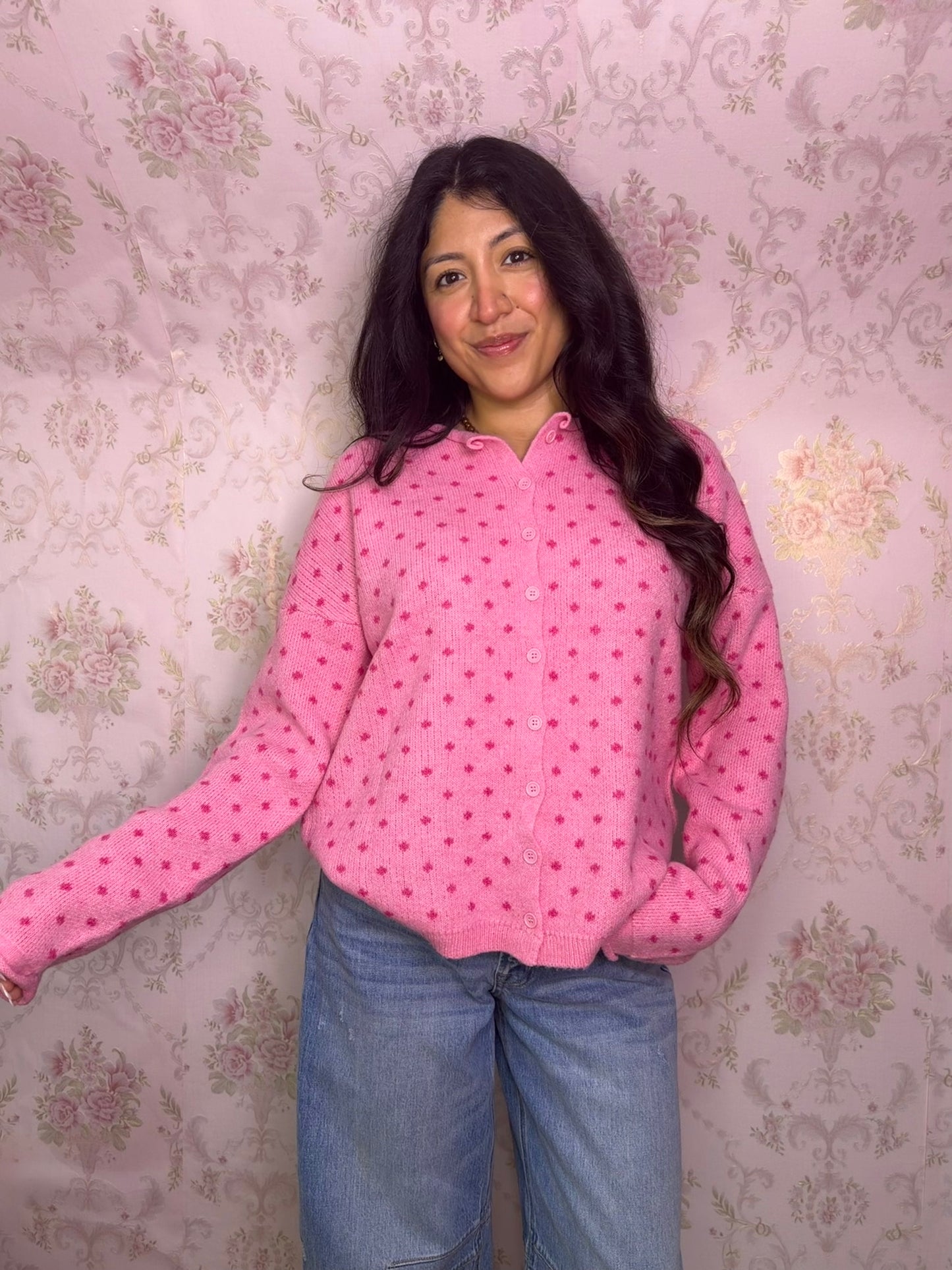 Sweetheart Cardigan (Pink)